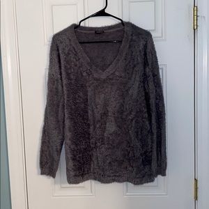 Grey fluffy sweater TORRID SIZE 00